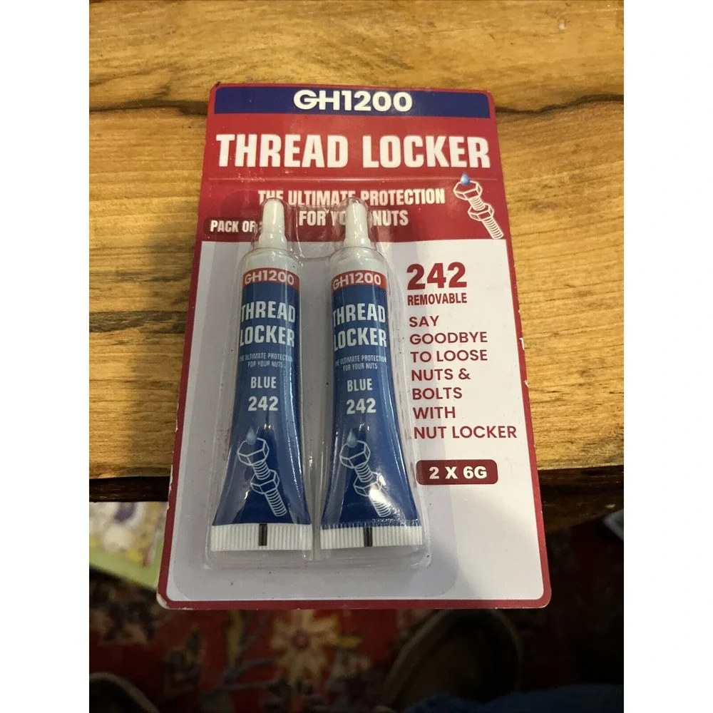 2 Pack Thread Lock. 242 Strong Strength Locktight for Nuts, Bolts, Fasteners ...